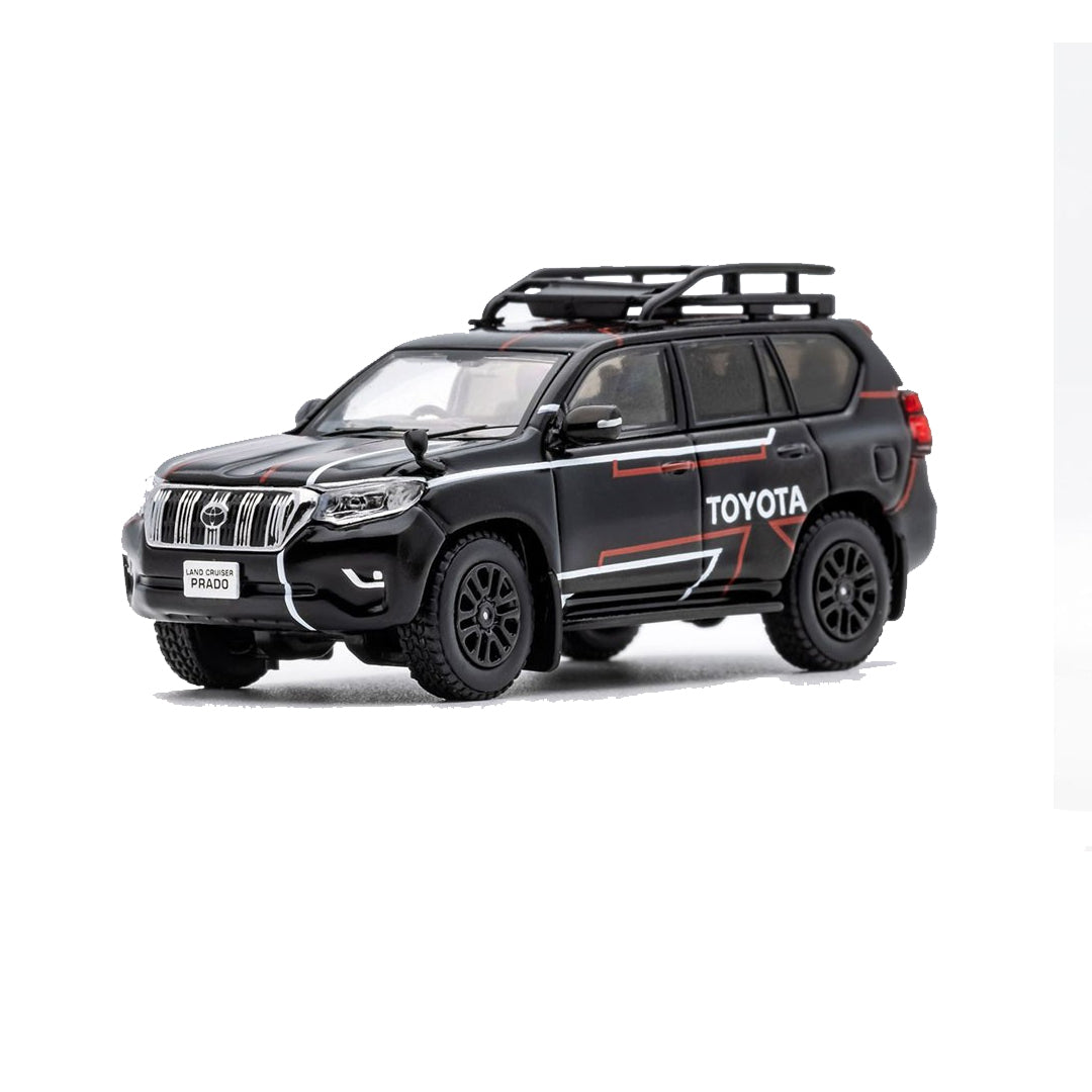 GCD 1:64 Toyota Land Cruiser Prado 150 Rally Version RHD – Black | Premium Diecast SUV Model Car