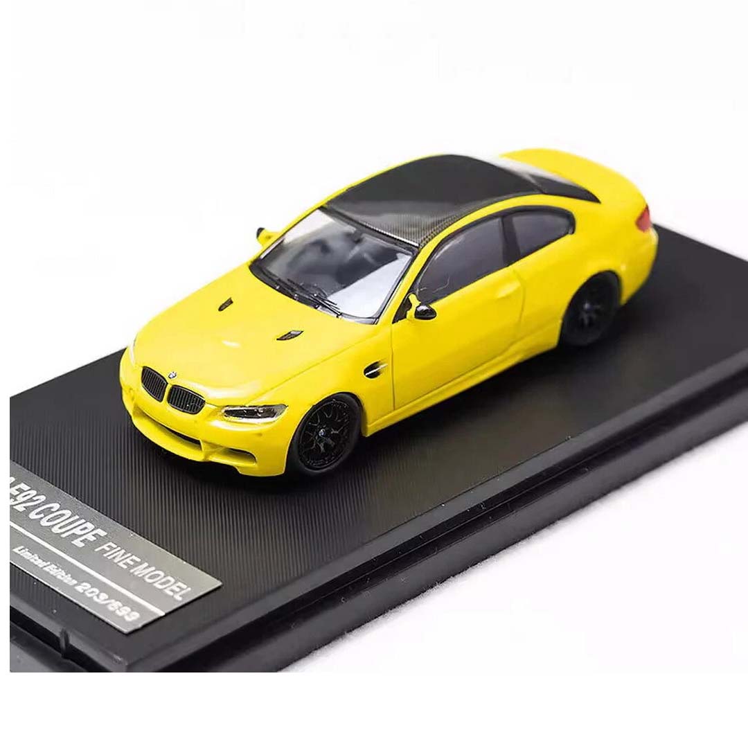 Fine Model 1/64 BMW M3 Coupe E92 – Yellow – Die-Cast Car Model Toy Collectible