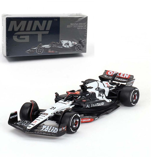 Mini GT 1/64 AlphaTauri AT04 #22 Yuki Tsunoda – 2023 F1, 2023 Australian GP Diecast Model Car