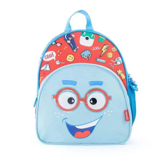 Rabitat School Bags Smash 3D Embossed Kids Backpack – Fun & Durable School Bag  - Blue