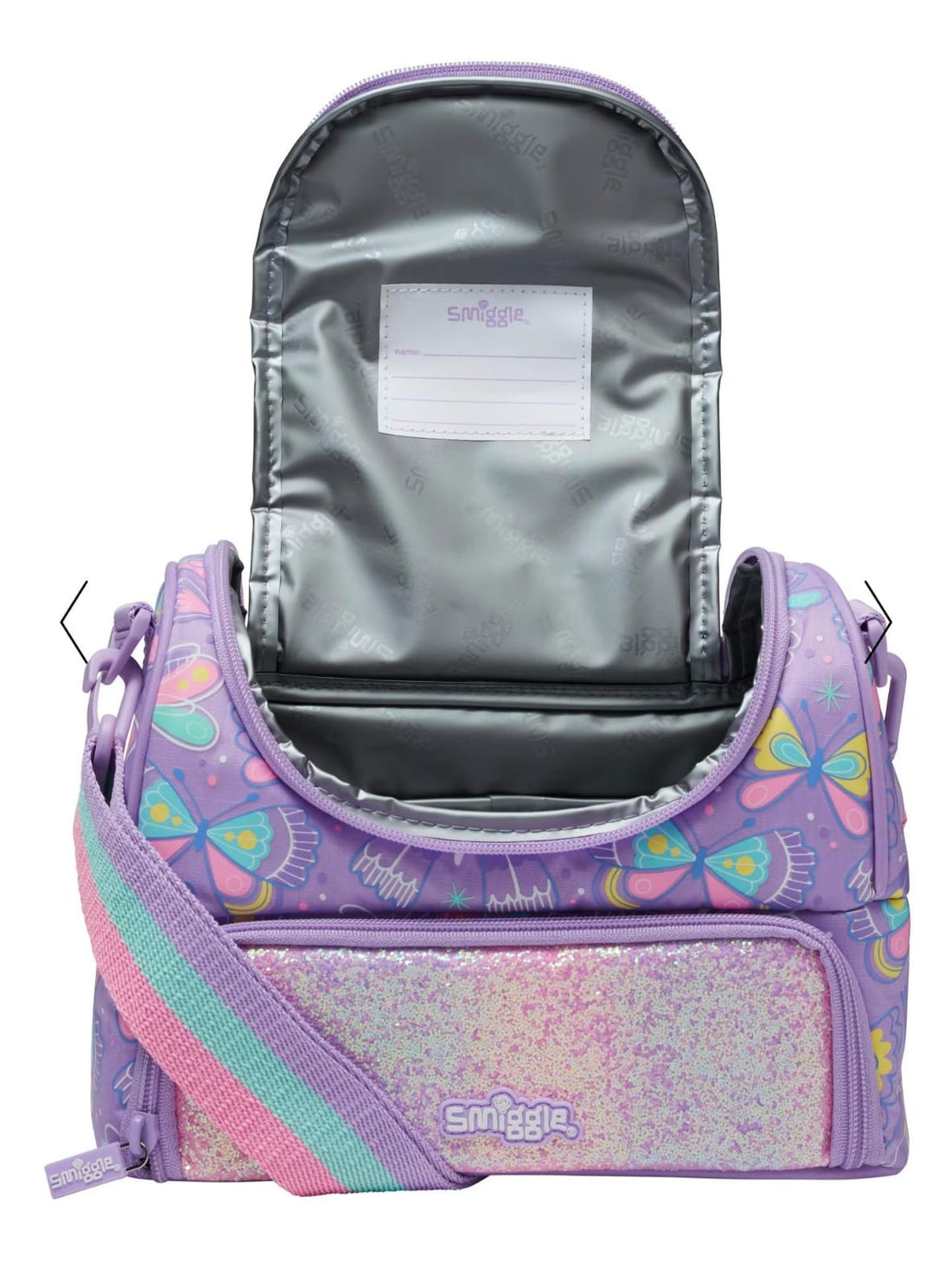 Smiggle Lunch Bag : Butterfly Double Decker 7 Inch For Kids