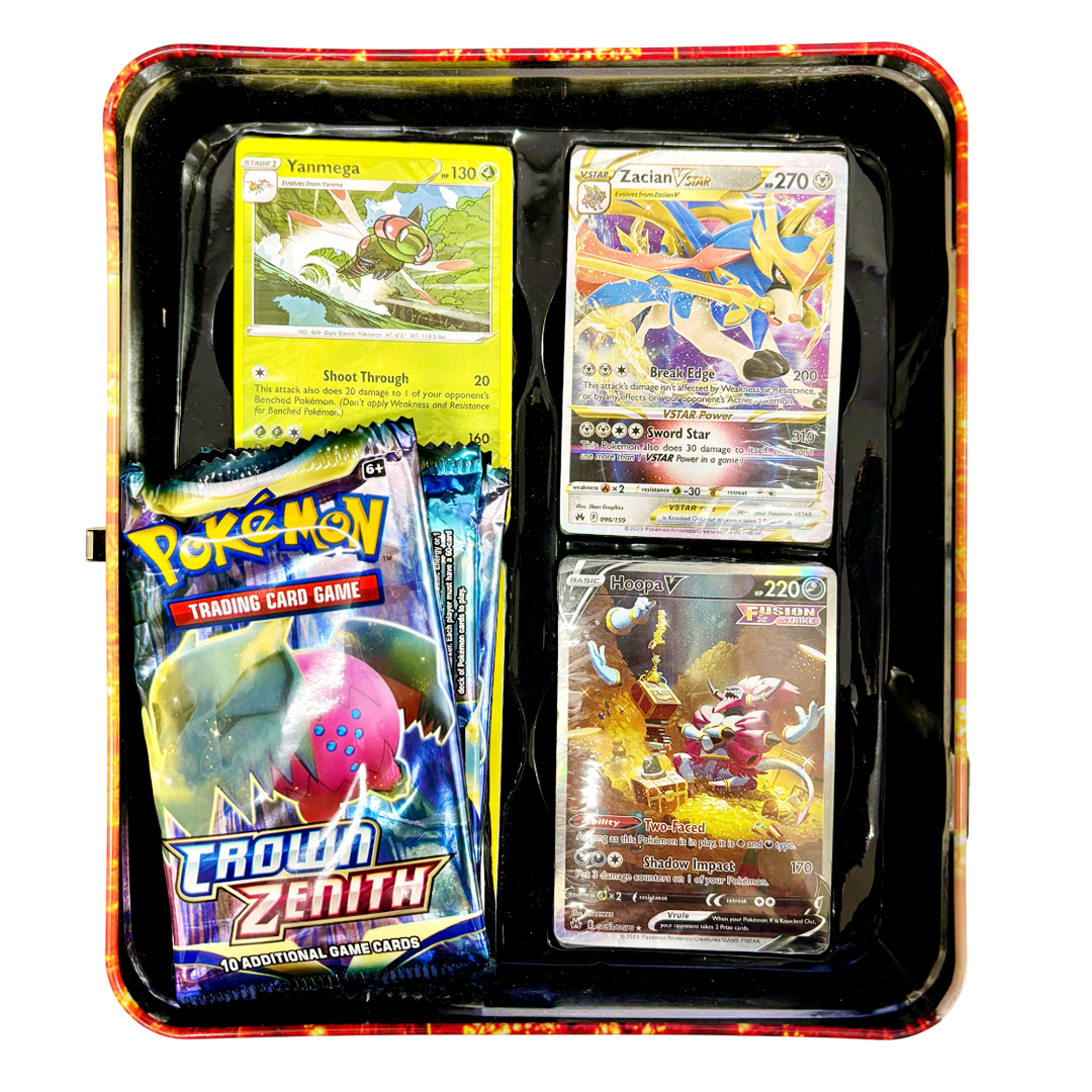 Pokemon Playing Cards Sword & Shield Crown Zenith Tin Box With Cards (Red)