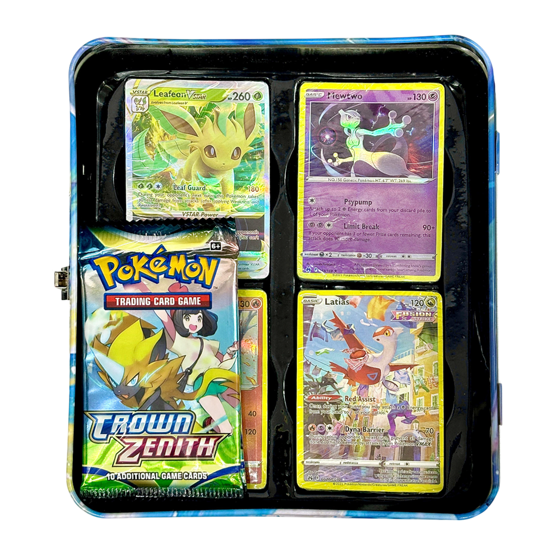 Pokemon Playing Cards Sword & Shield Crown Zenith Tin Box With Cards (Blue)