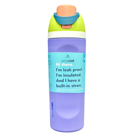 Ecovial 19 OZ - Vacuum Bottle Sip n Swig 570 ML (Purple)