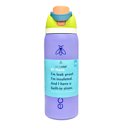 Ecovial 32 OZ - Vacuum Bottle Sip n Swig 960 ML (Purple)