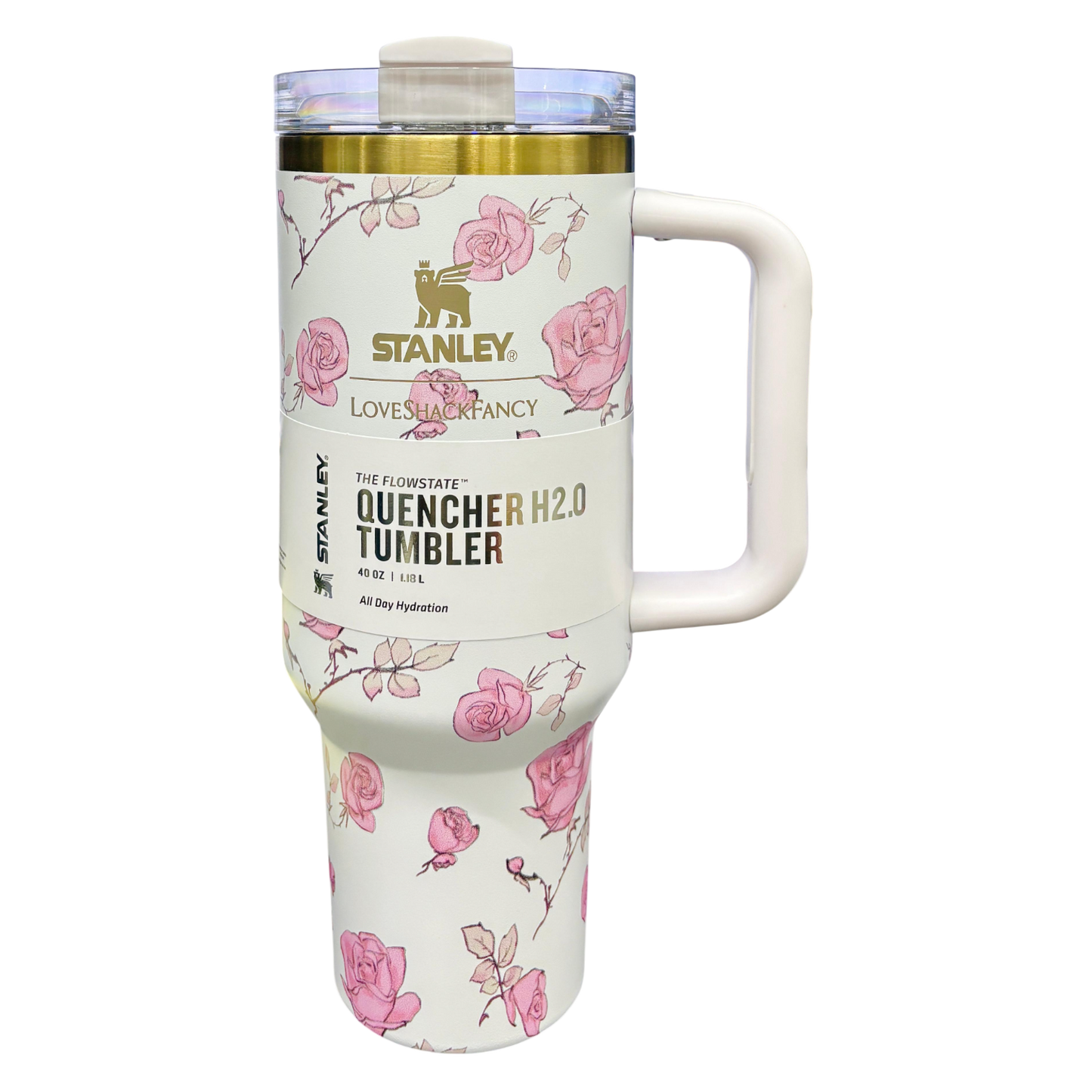 STANLEY Quencher H2.0 FlowState Stainless Steel Vacuum Insulated Tumbler with Lid and Straw for Water, Iced Tea or Coffee (Heather, 40 oz)  – The Ultimate Valentine’s Gift!
