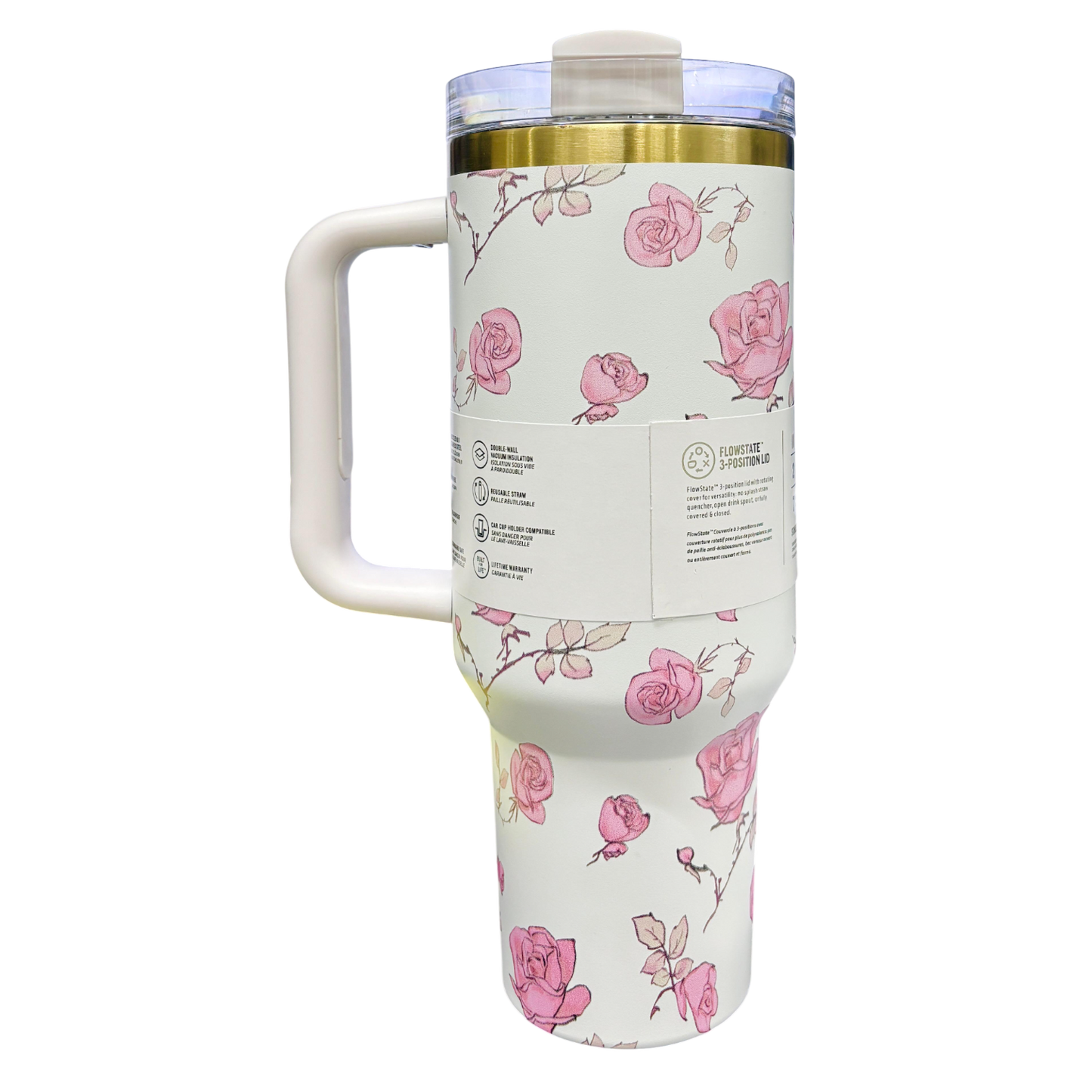 STANLEY Quencher H2.0 FlowState Stainless Steel Vacuum Insulated Tumbler with Lid and Straw for Water, Iced Tea or Coffee (Heather, 40 oz)  – The Ultimate Valentine’s Gift!