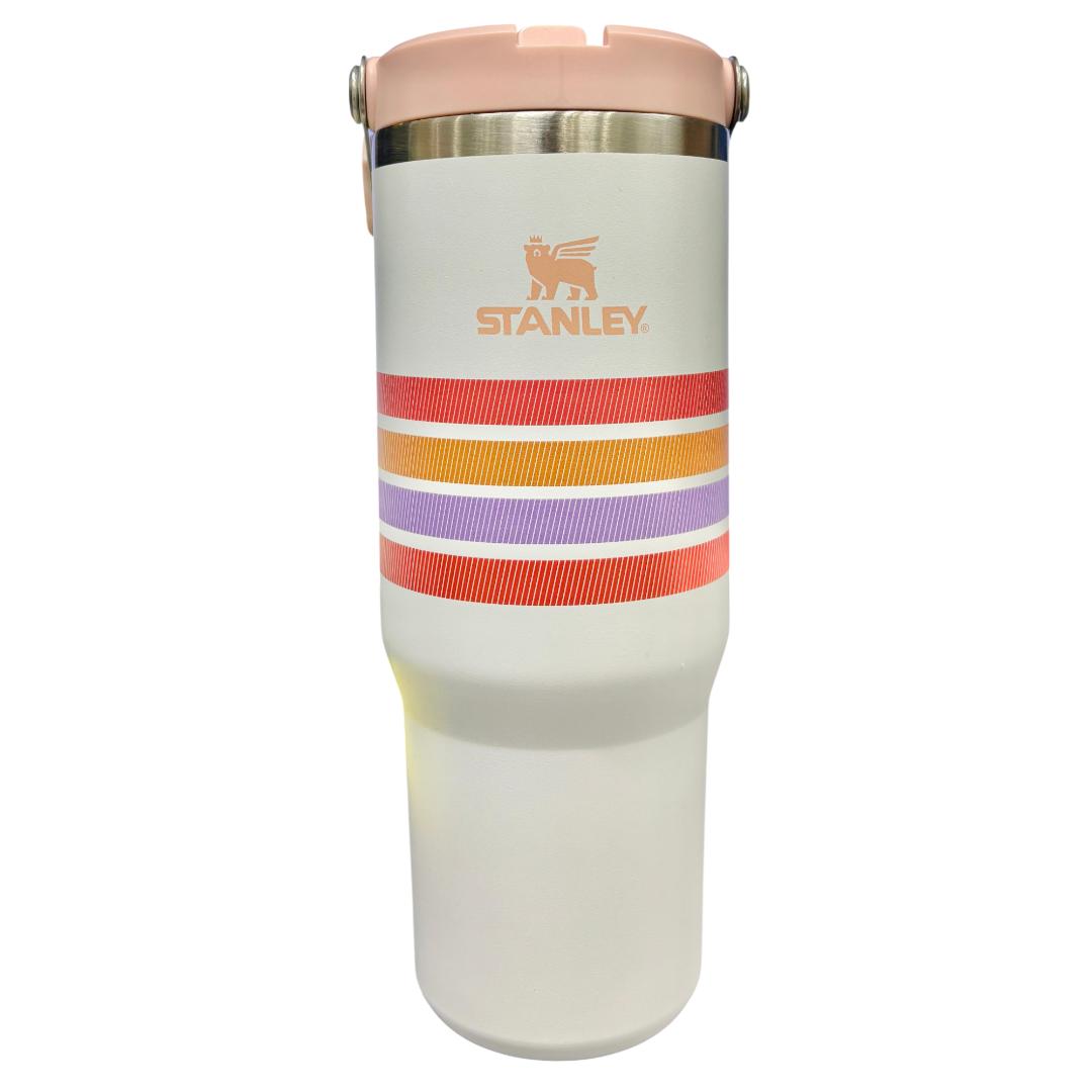 Stanley IceFlow™ Flip Straw Tumbler | 887ml with Straw for Water (30 oz) (White)