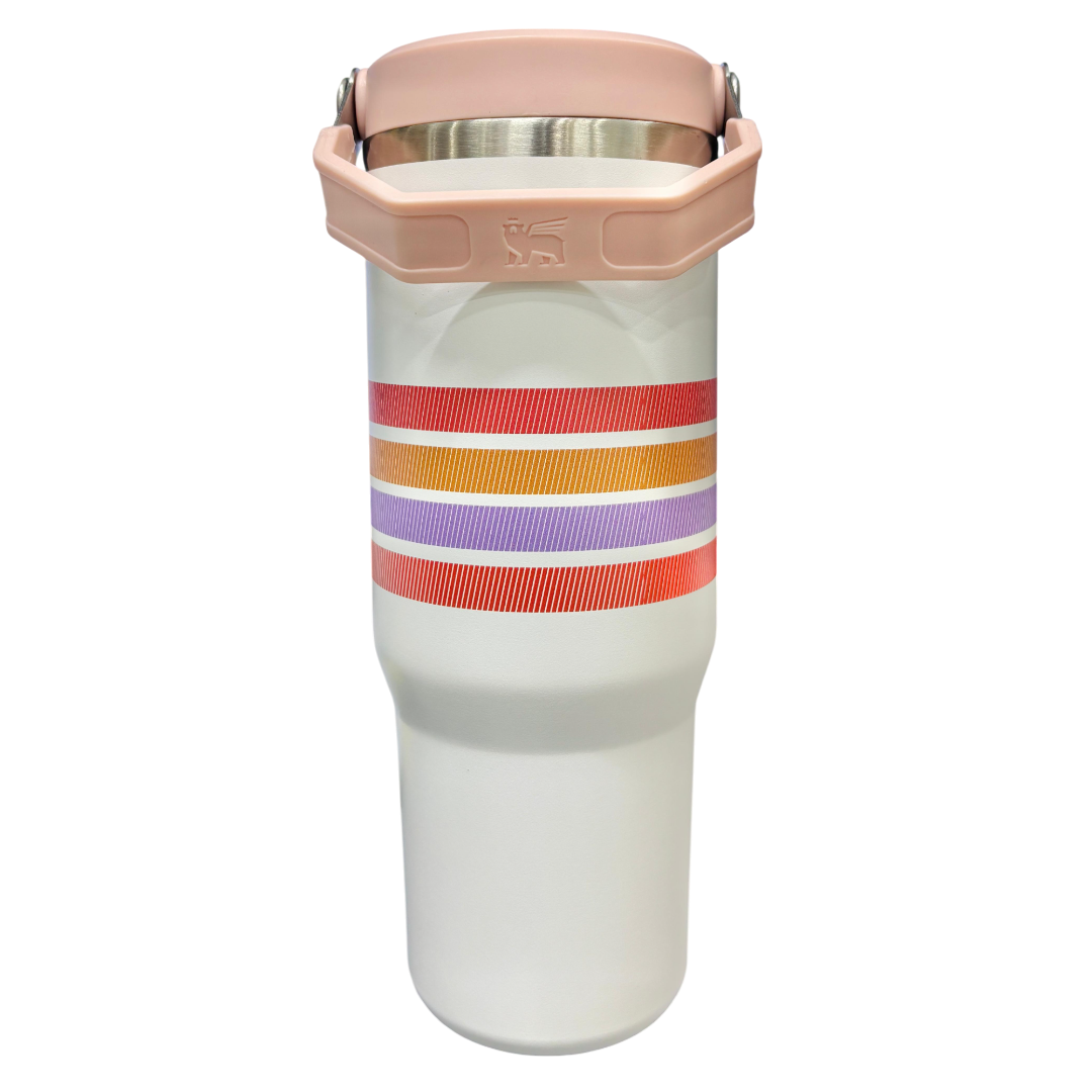 Stanley IceFlow™ Flip Straw Tumbler | 887ml with Straw for Water (30 oz) (White)
