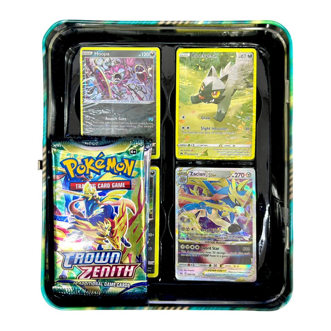 Pokemon Playing Cards Sword & Shield Crown Zenith Tin Box With Cards (Green)