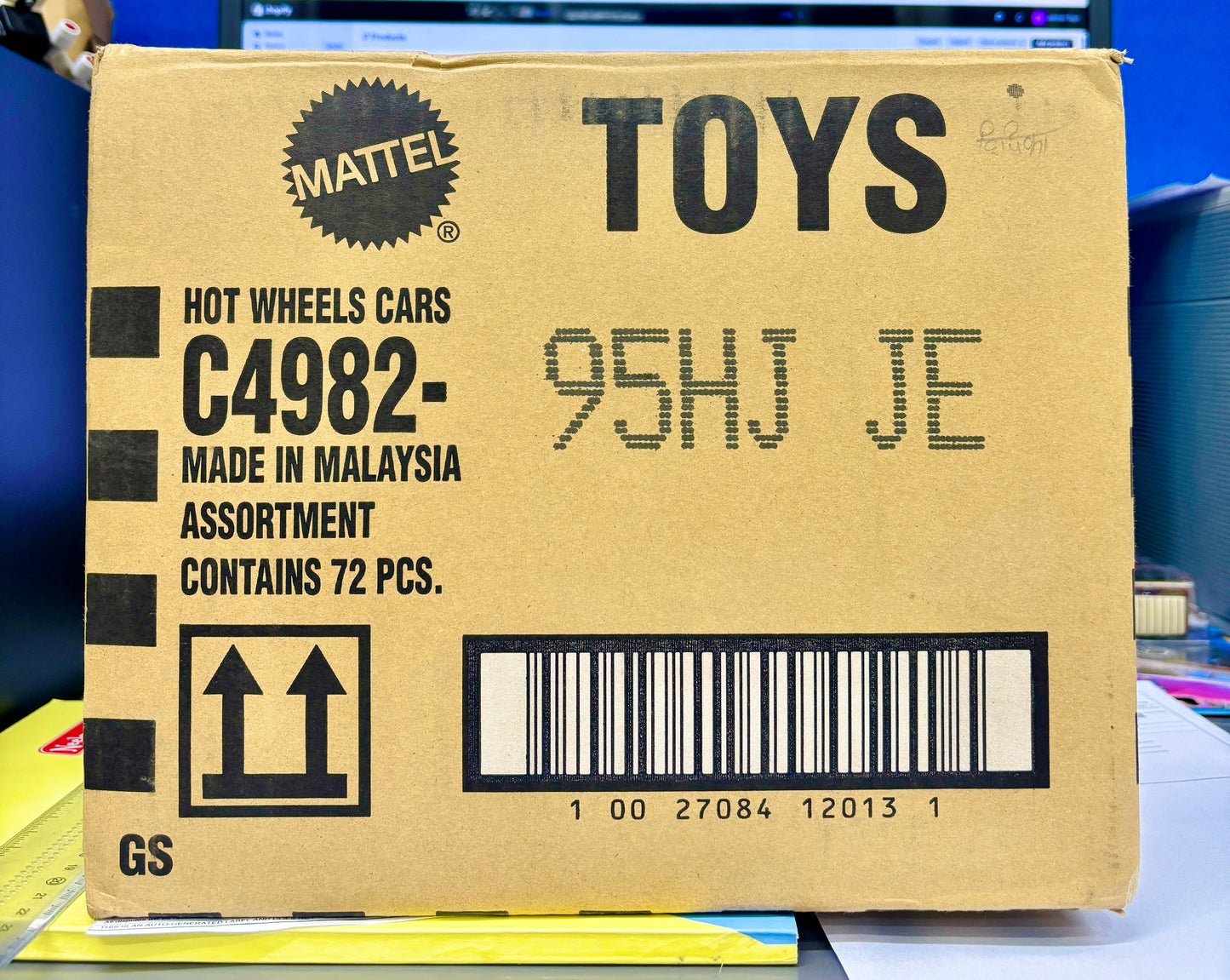 Hot Wheels 2025 Factory-Sealed Case  J (95HJ JE) – 72 Die-Cast Cars by Mattel (Brand New Box)