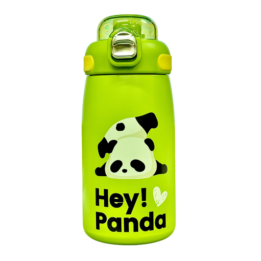 Hey Panda Water Bottle With Straw 650 ML (Green)