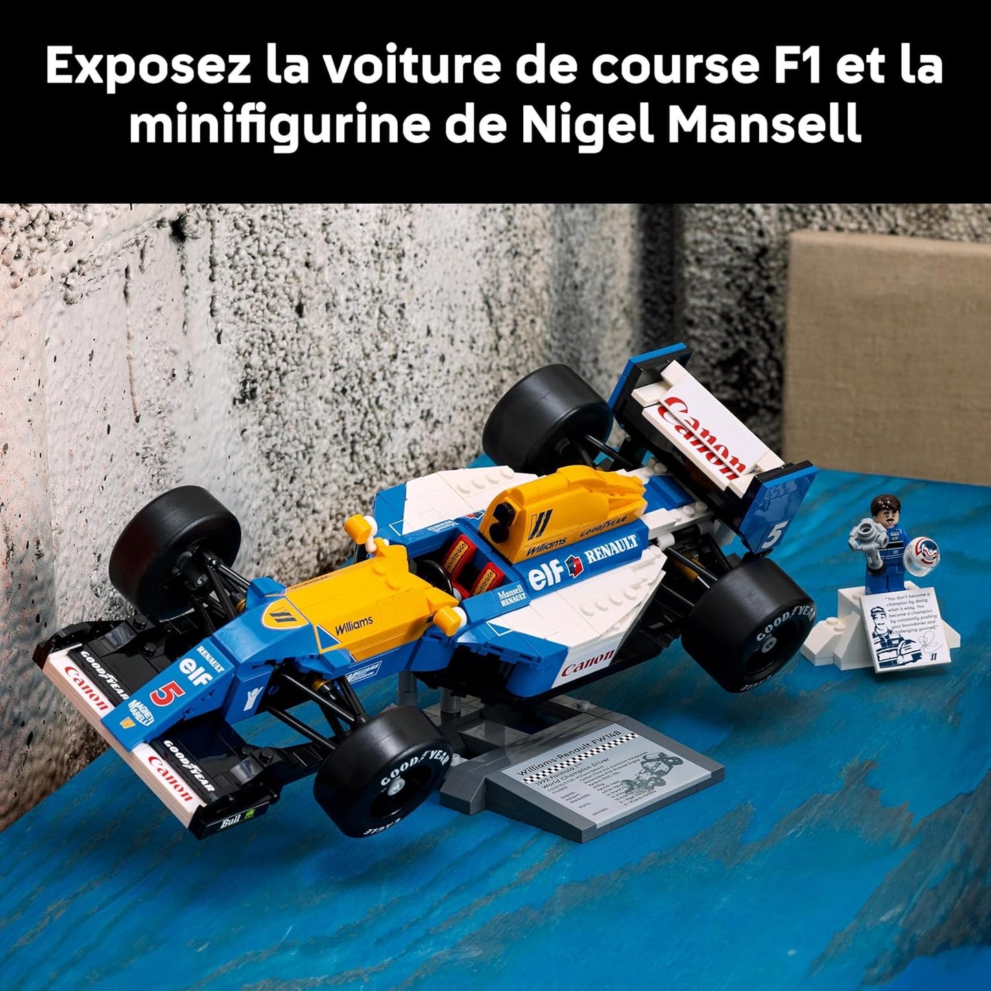 Lego 10353 Icons Williams Racing FW14B and Nigel Mansell F1 Model Car