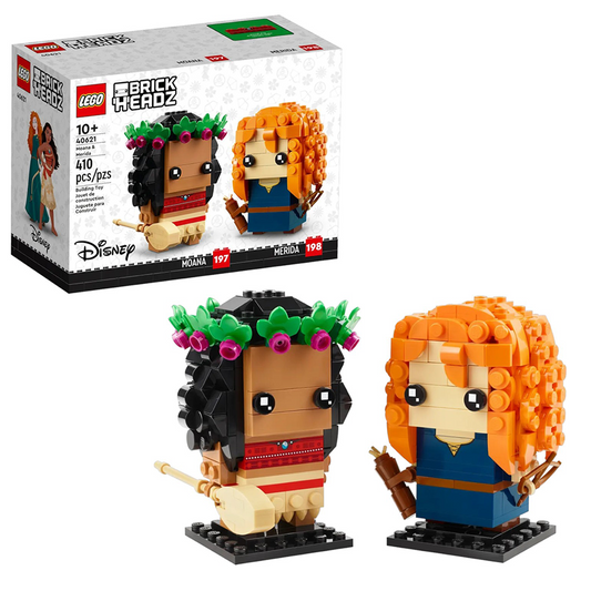 LEGO 40621 BrickHeadz Disney Classic Moana & Merida – 410 Pieces Building Set
