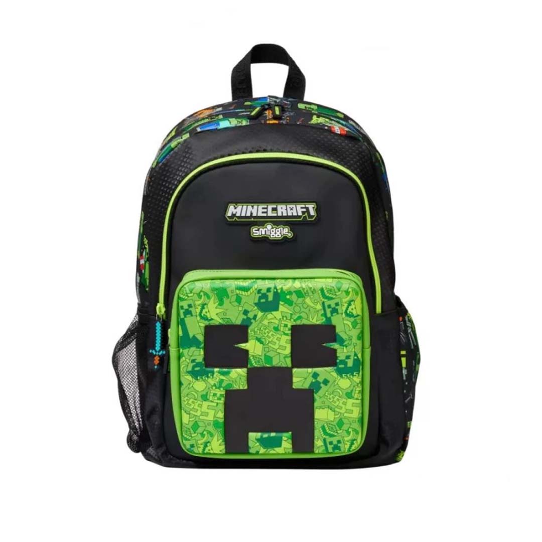 Smiggle Minecraft classic 42cm backpack – perfect for school and adventures