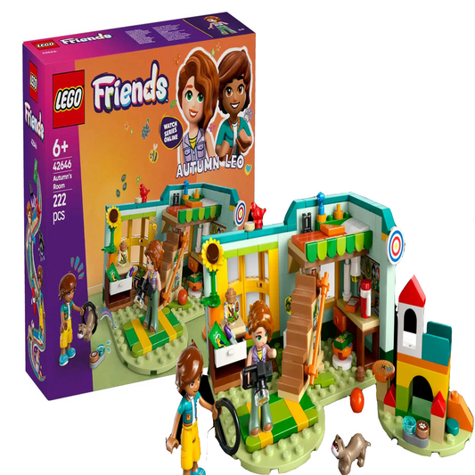 Lego 42646 Friends Autumn’s Room, a 222-piece set featuring a cozy, stylish room perfect for imaginative play by kids aged 6+

