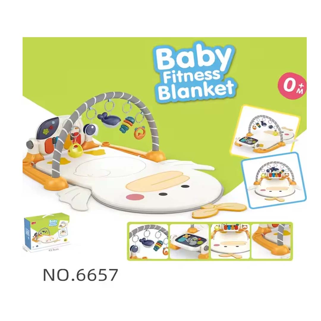 Baby Fitness Blanket – Infant Multi-Function Play Gym Mat with Hanging Toys & Music | Newborn Activity Mat (0+ Months)