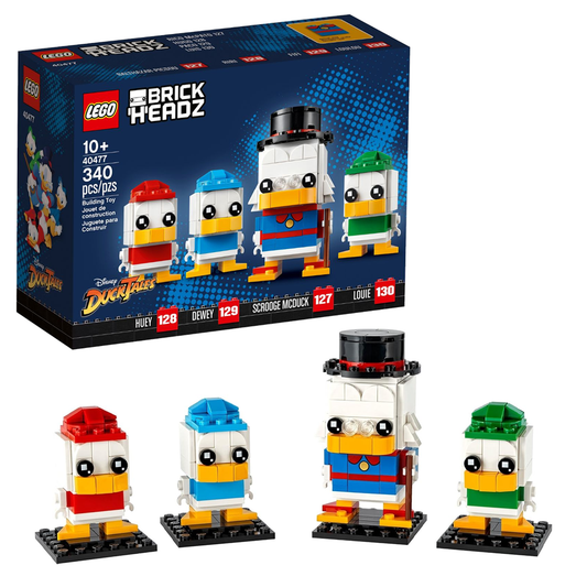 LEGO 40477 BrickHeadz Disney DuckTales – Scrooge McDuck & Trio, 340 Pieces

