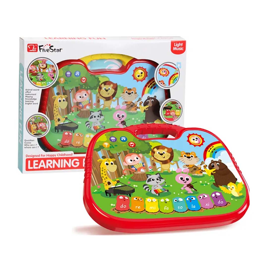 FiveStar Infant Animal Reading Piano – Interactive Baby Toy with Lights, Sounds & 3 Learning Modes | Educational Gift for Toddlers