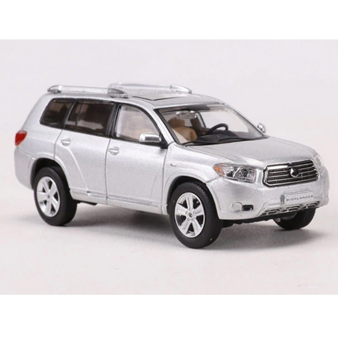 GCD 1:64 Toyota Highlander Diecast Model Car – Silver LHD | Premium Collectible SUV Miniature