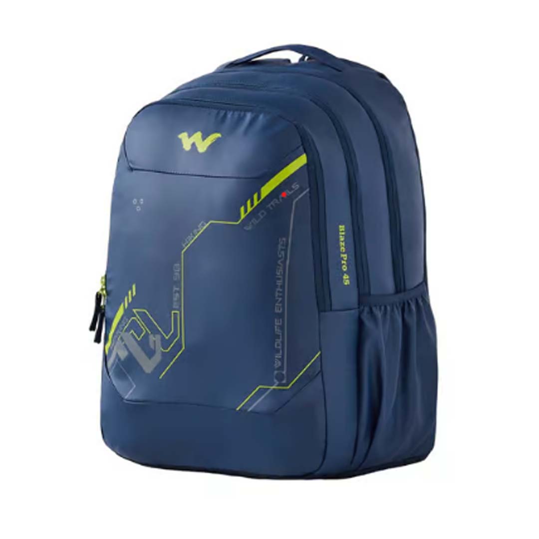 Wildcraft Blaze Pro 45L Laptop & School  Bags– Light Blue | Spacious & Durable with Rain Cover