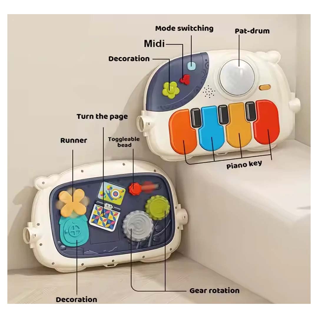 Baby Fitness Blanket – Infant Multi-Function Play Gym Mat with Hanging Toys & Music | Newborn Activity Mat (0+ Months)