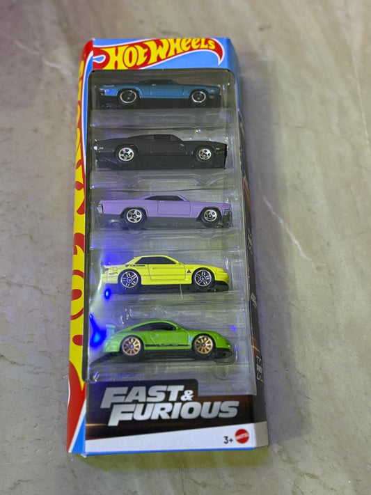 Hot Wheels Fast & Furious 5-Car Pack – Iconic Movie Cars for High-Octane Action