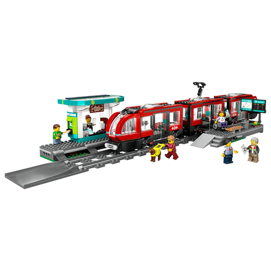 LEGO City 60423 Downtown Tram and Station Toy Set Building Blocks (811 Pieces)