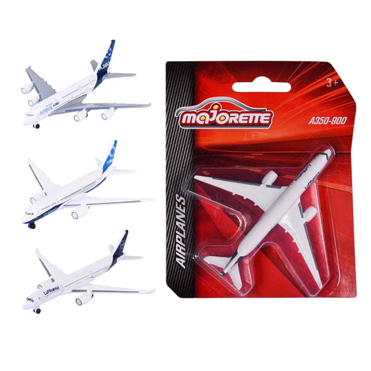Majorette 212057980 – 3-Piece Die-Cast Airplane Set (10 cm, Multicolor, Officially Licensed Models)