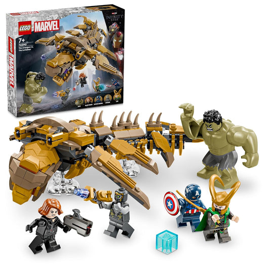 LEGO 76290 Marvel The Avengers vs. The Leviathan playset with superhero minifigures, Chitauri, and buildable Leviathan creature