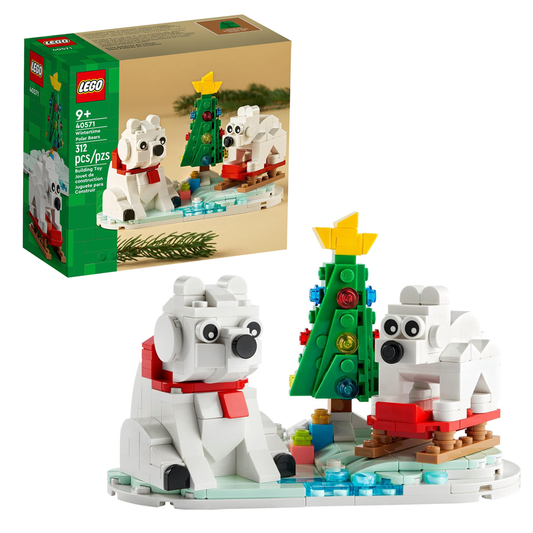 LEGO 40571 Wintertime Polar Bears – 312 Pieces Christmas Building Set