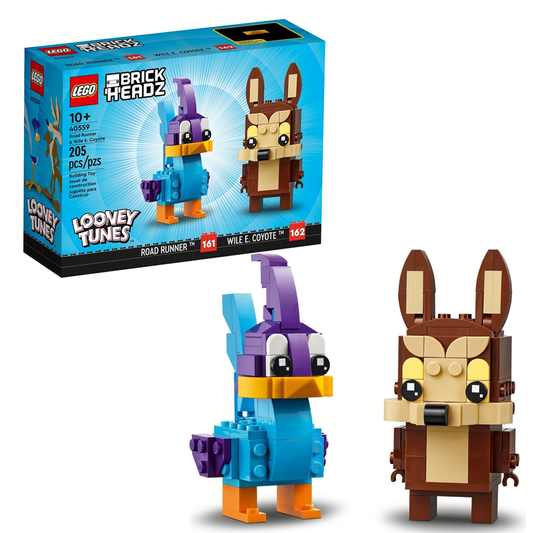 LEGO 40559 BrickHeadz Looney Tunes Road Runner and Wile E. Coyote – 205 Pieces
