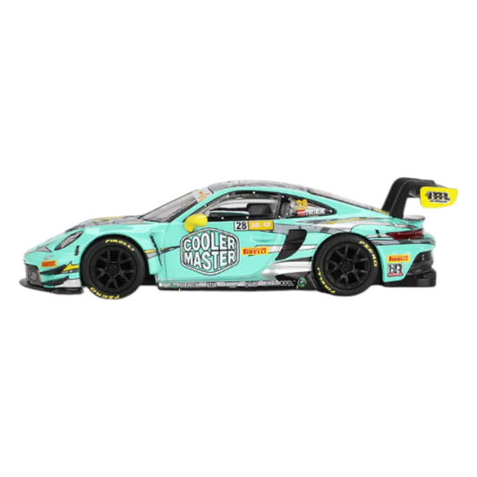 Mini GT #804: Porsche 911 GT3 R #28 HubAuto Racing 2023 FIA GT World Cup 70th Macau Grand Prix 1:64