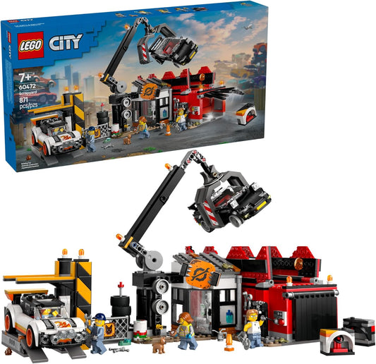 LEGO 60472 City Scrapyard with Cars and Recycling Vehicles Playset
