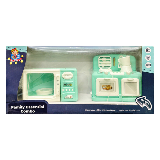Pablo Honey Mini Microwave, Kitchen Oven Household Play Set (Blue)