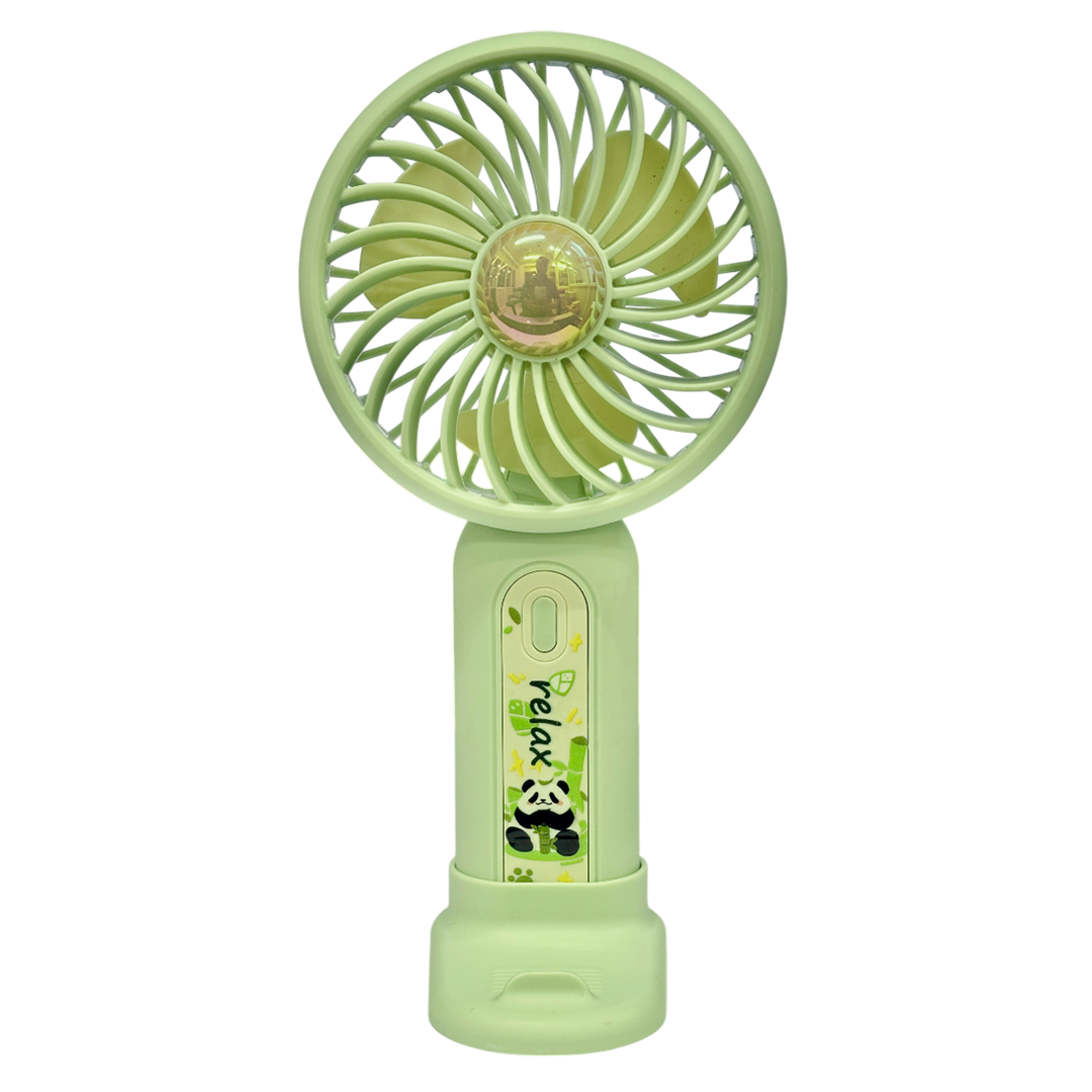 Mint Milk Peach Desktop Fan Mini Handheld Small Fan for Home, School USB Rechargeable & Portable Fan (Green)