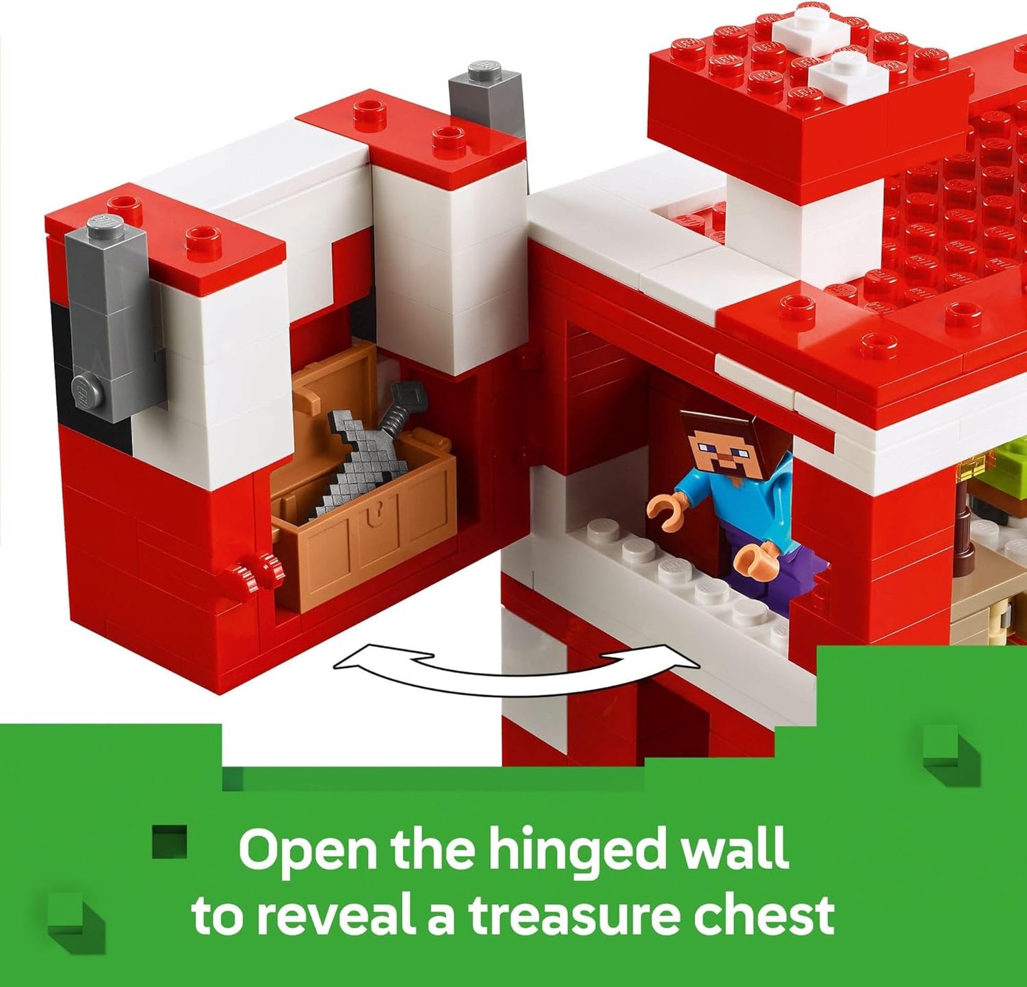 LEGO 21270 Minecraft The Mooshroom House Set (500 Pieces)