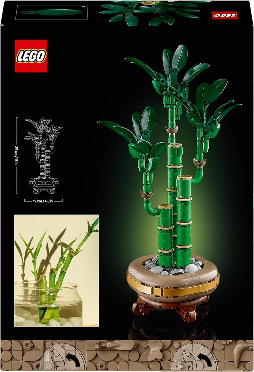 LEGO 10344 Botanicals Lucky Bamboo Artificial Plant Set (325 Pieces)