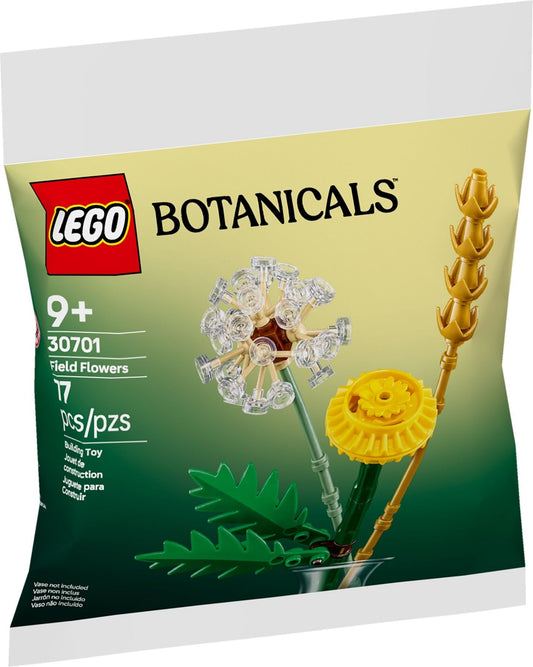 LEGO 30701 Botanical Collection Field Flowers Set with Dandelion and Wheat Models
