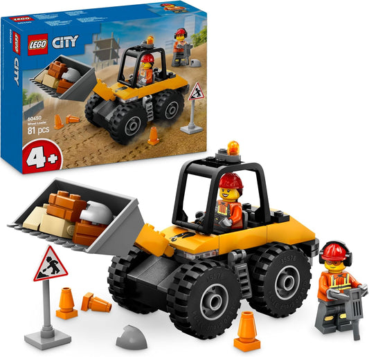 LEGO 60450 City Yellow Construction Wheel Loader Toy Building Set
