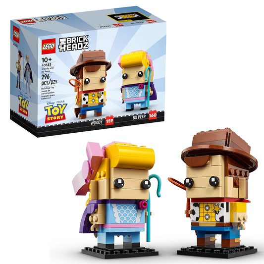 LEGO 40553 BrickHeadz Woody & Bo Peep – 296 Pieces Toy Story Building Set
