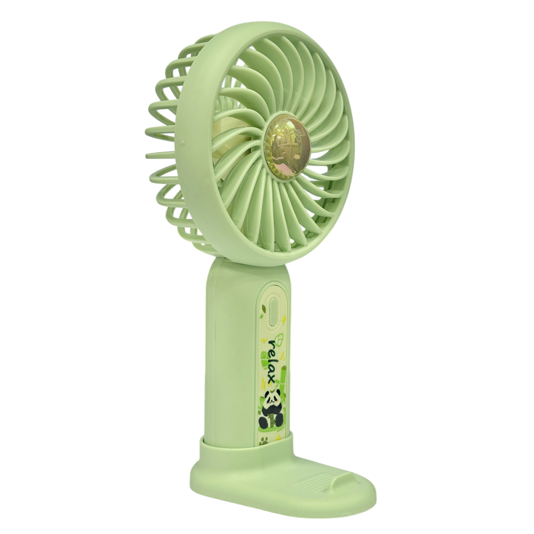 Mint Milk Peach Desktop Fan Mini Handheld Small Fan for Home, School USB Rechargeable & Portable Fan (Green)