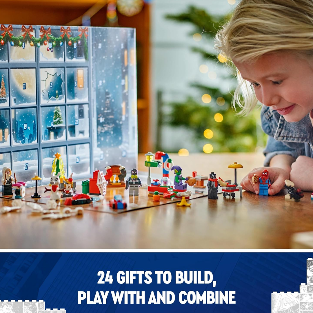LEGO 76293 Marvel Spider-Man Advent Calendar, Buildable Christmas (246 Pieces)