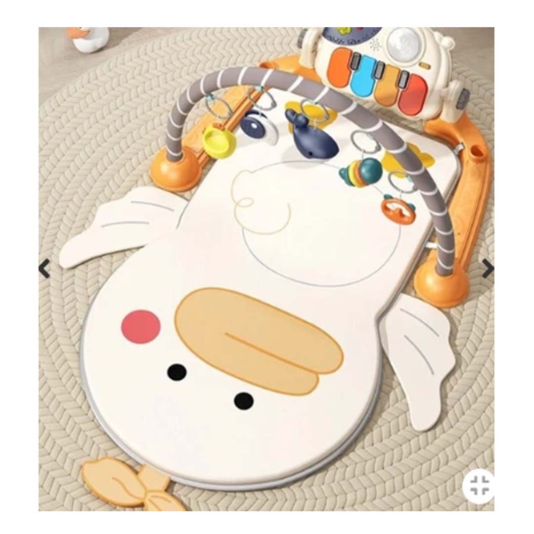 Baby Fitness Blanket – Infant Multi-Function Play Gym Mat with Hanging Toys & Music | Newborn Activity Mat (0+ Months)