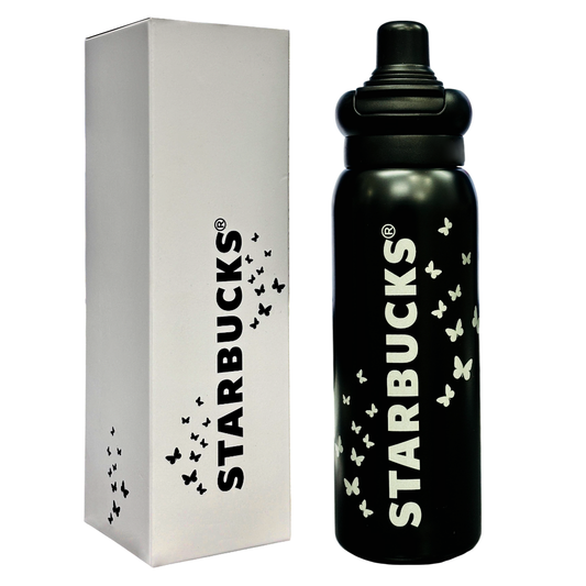 Starbucks Dual-Sip Insulated Bottle for Hot & Cold Drinks 500 ML (Black)