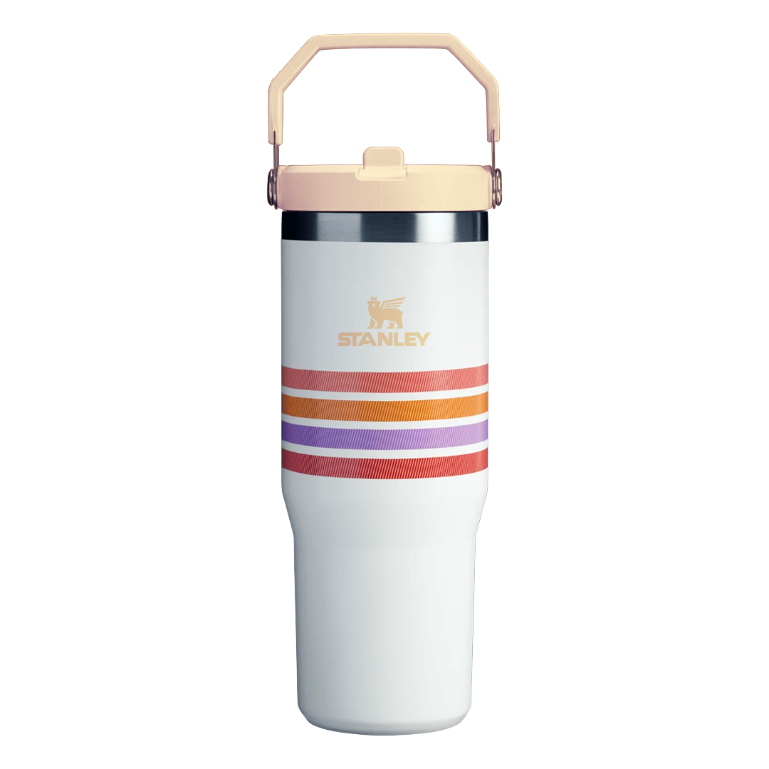 Stanley IceFlow™ Flip Straw Tumbler | 887ml with Straw for Water (30 oz) (White)