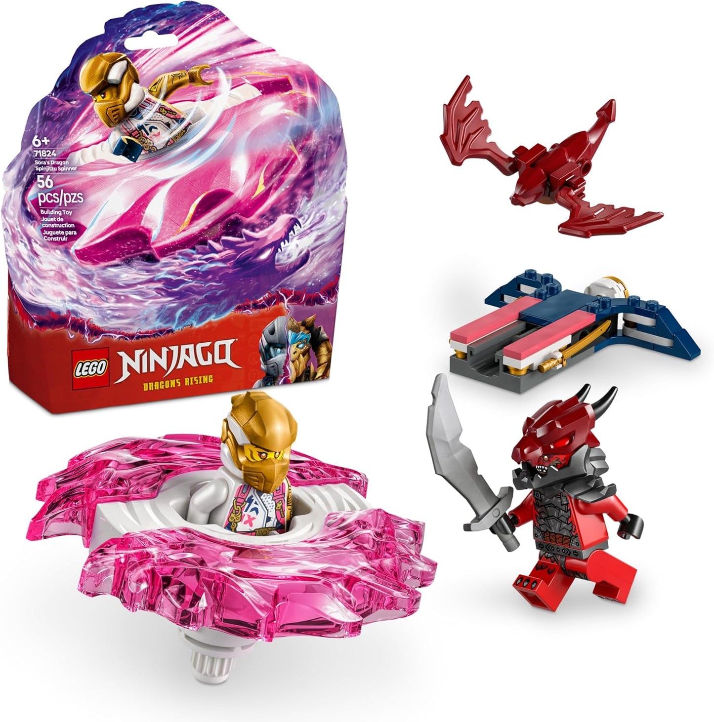 LEGO 71824 NINJAGO Sora's Dragon Spinjitzu Spinner Building Set with Minifigure
