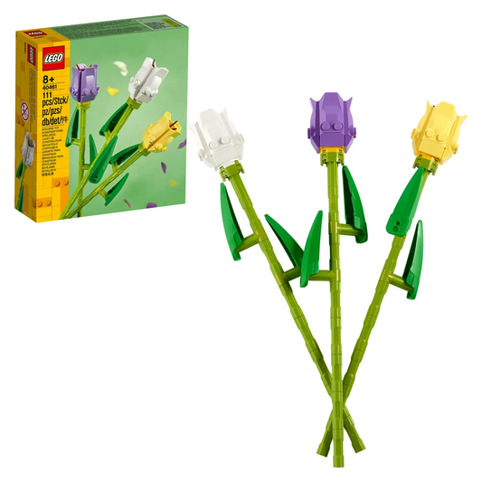LEGO 40461 Tulips Flower Bouquet – 111 Pieces Floral Building Set