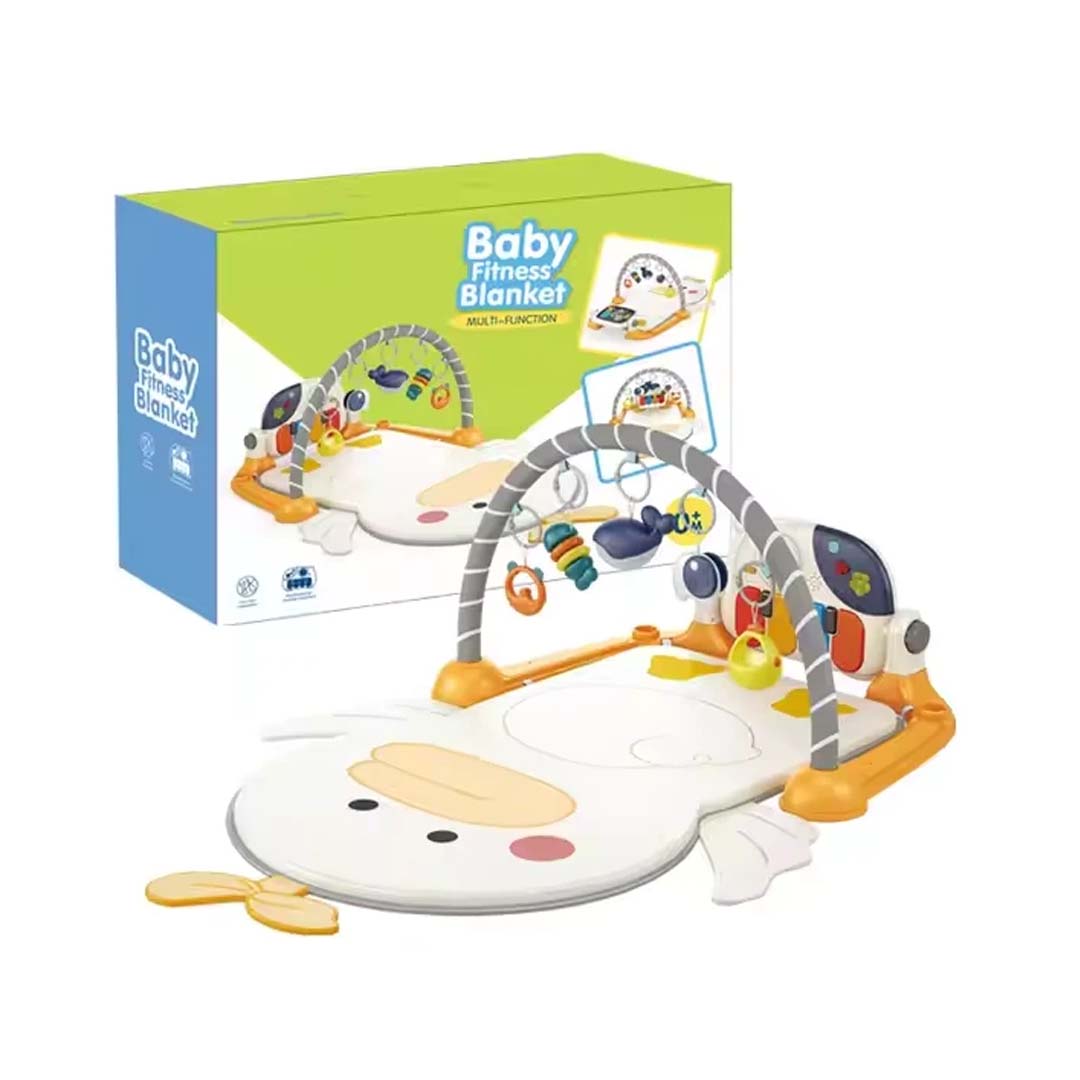 Baby Fitness Blanket – Infant Multi-Function Play Gym Mat with Hanging Toys & Music | Newborn Activity Mat (0+ Months)