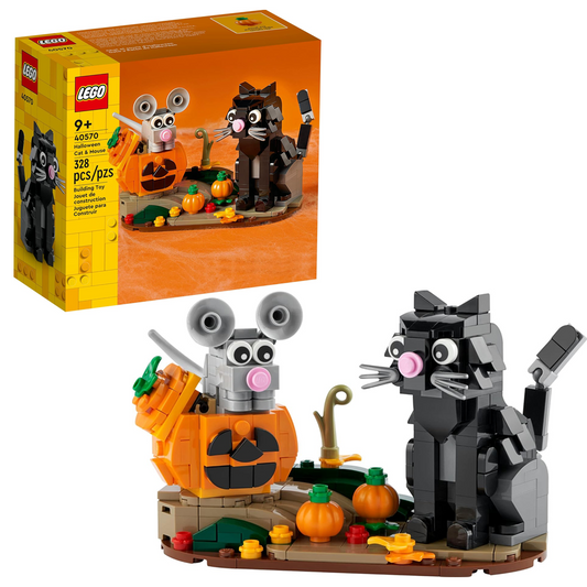 LEGO 40570 Halloween Cat & Mouse – 328 Pieces Halloween Building Set